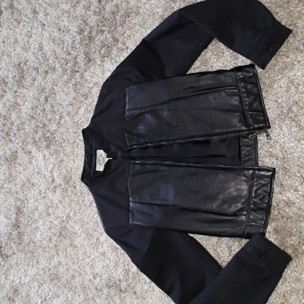 Giorgio Armani leather jacket in black